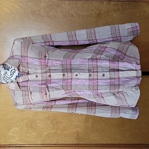 Free People Long Pink Flannel